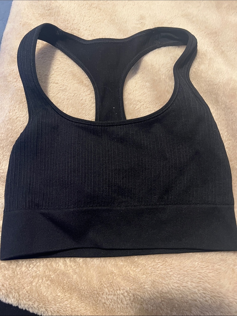Black PINK Racerback Seamless Sports Bra - Women Intimates